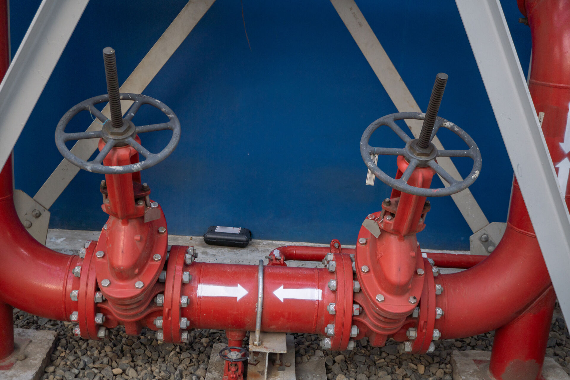 Backflow preventer assembly on a commercial water line